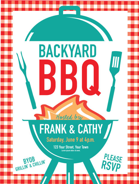 烧烤邀请设计模板图片下载