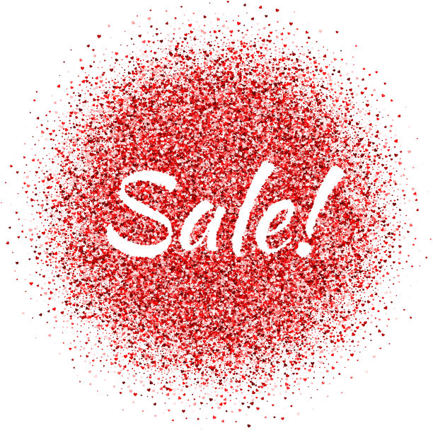 红色尘埃矢量与销售标志图片下载