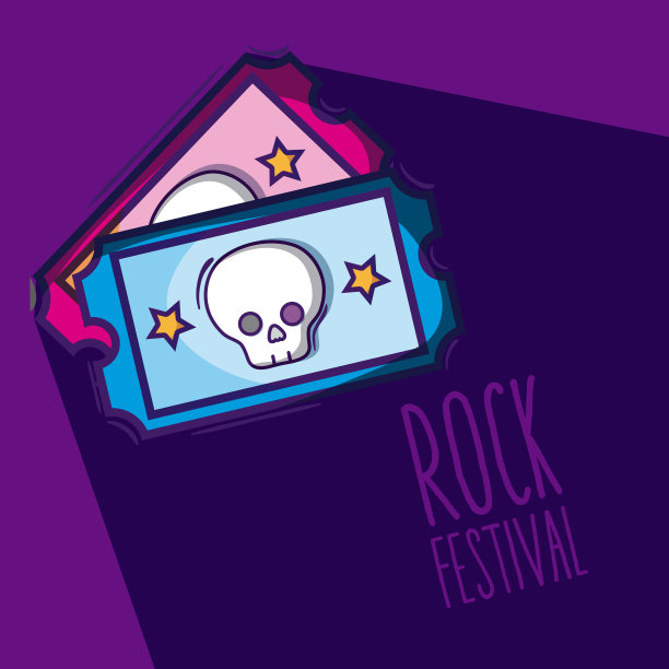 摇滚音乐节的卡通图片下载
