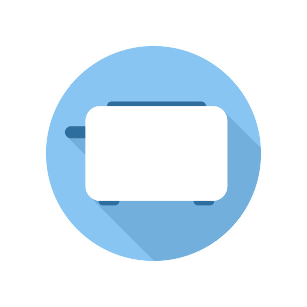 烤面包机图标。厨房设备标识和符号。家用电器。图片下载