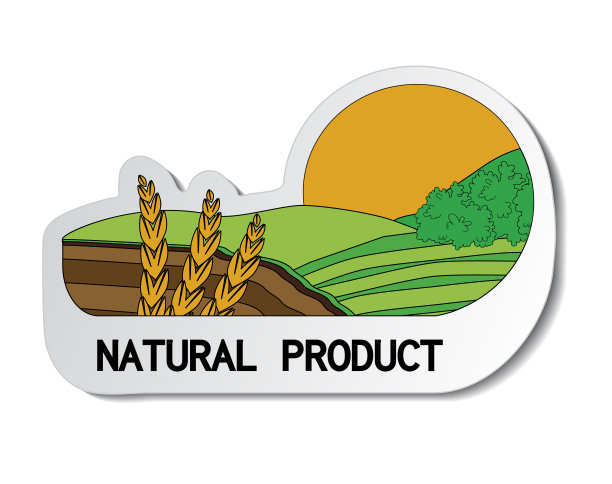 载体自然生物不干胶，纸张自然标签图片下载