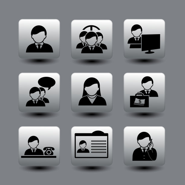 矢量人类图标-商人，社区图片下载