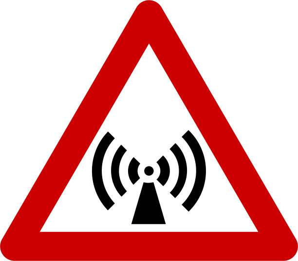 带有非电离辐射标志的警告标志图片下载