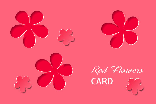 剪纸风格。鲜花的背景图片下载