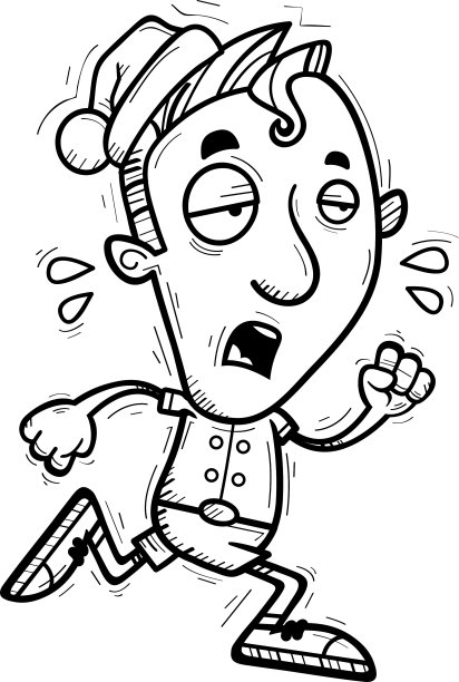 疲惫的卡通圣诞精灵图片下载