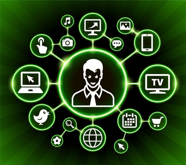 男人的脸肖像互联网通信技术暗按钮背景图片下载