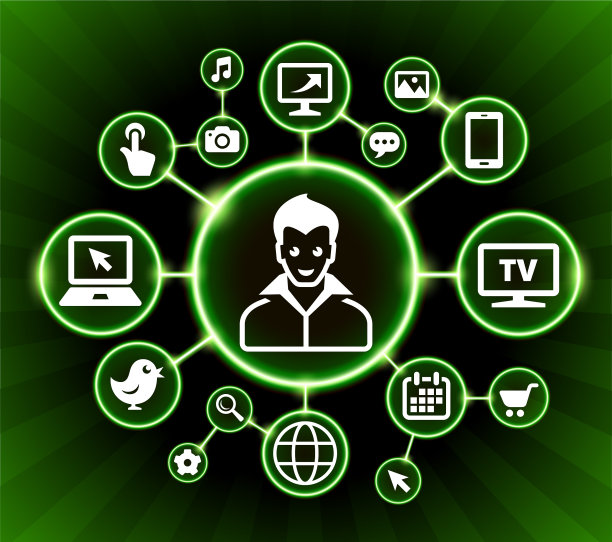 男人的脸肖像互联网通信技术暗按钮背景图片下载