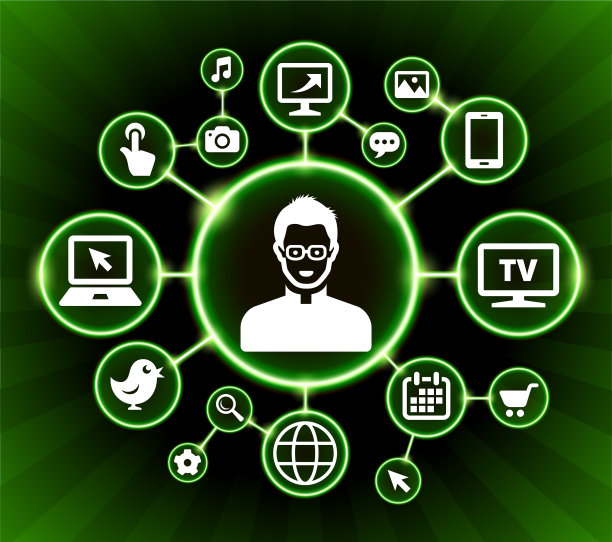 男人的脸肖像互联网通信技术暗按钮背景图片下载