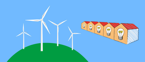 风力供电图片下载