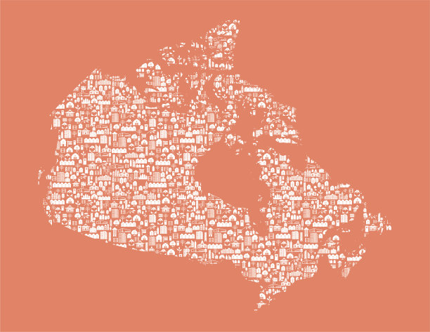 加拿大地图，房地产概念图片下载