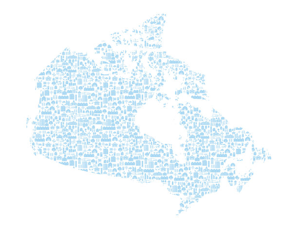 加拿大地图，房地产概念图片下载