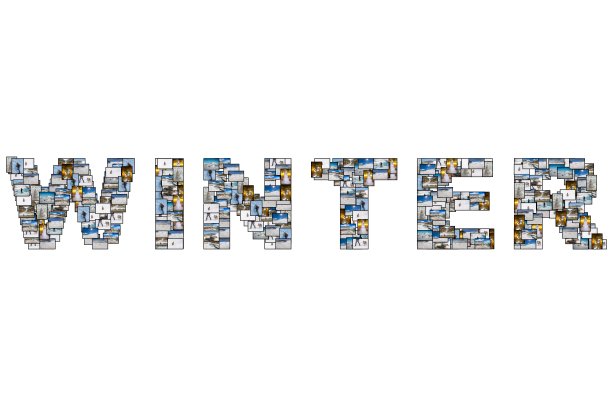 冬天的照片拼贴画图片下载