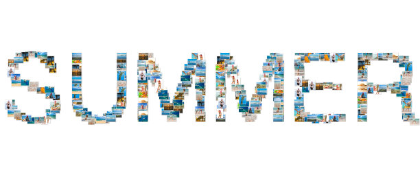 暑假拼贴图片下载