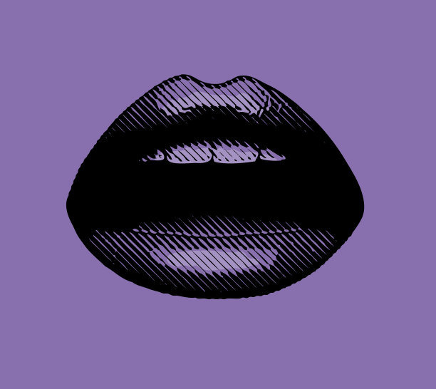 紫外线近距离雕刻女人的嘴唇图片下载