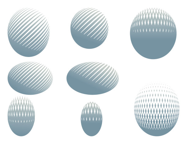 一组球体和椭圆图片下载