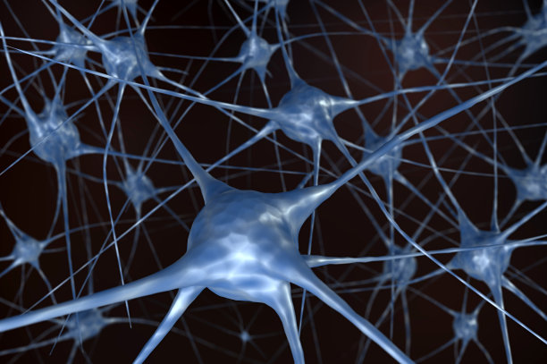 黑色背景下的神经网络图片下载