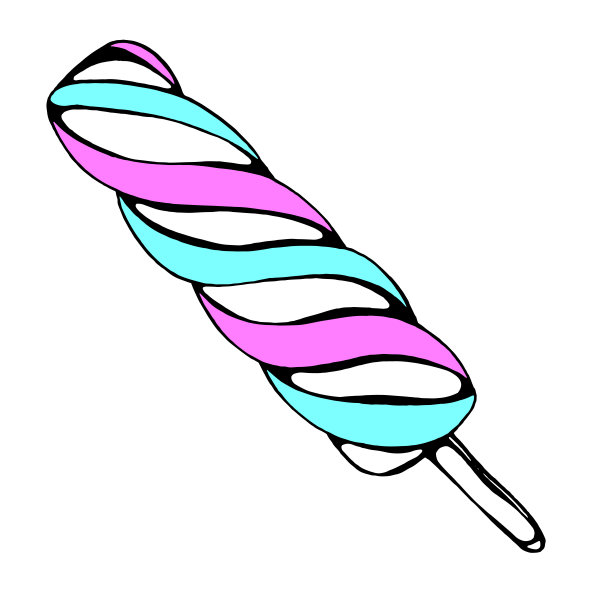 冰棒孤立在白色背景上。颜色草图图片下载