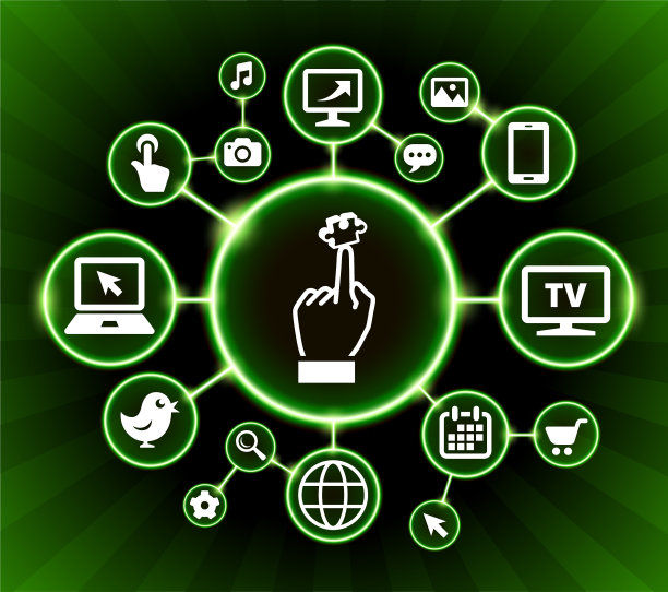 谜&手互联网通信技术暗按钮背景图片下载