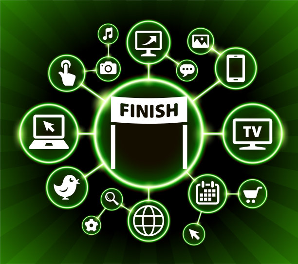 终点线互联网通讯技术暗按钮背景图片下载