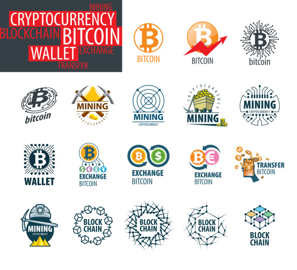 密码学矢量图标集图片下载