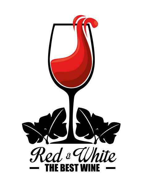 红酒杯标图片下载