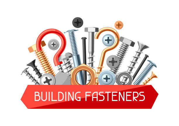 背景用螺栓、螺母、钉子图片下载