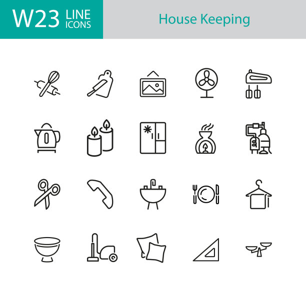 一套房子保持线图标图片下载