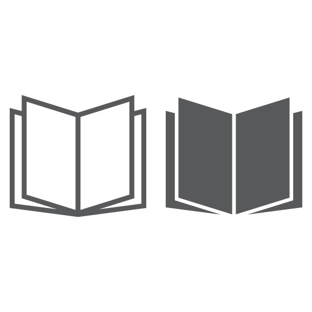 打开书线和象形图标，学校和教育，知识符号矢量图形，一个线性图案上的白色背景，eps 10。图片下载