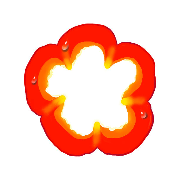 一片红辣椒的插图图片下载