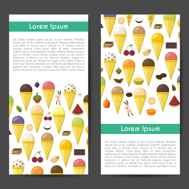 矢量卡通冰淇淋背景图片下载