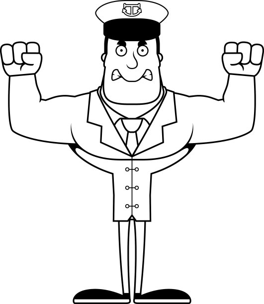 卡通愤怒的船长图片下载