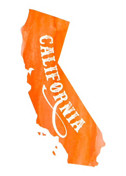 水彩加州图片下载