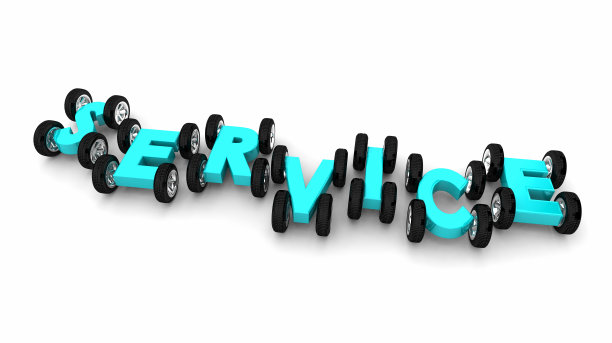 服务汽车车轮词交付乘车服务3d渲染插图图片下载