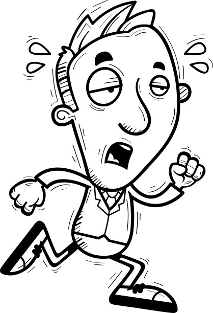 疲惫的卡通的商人图片下载