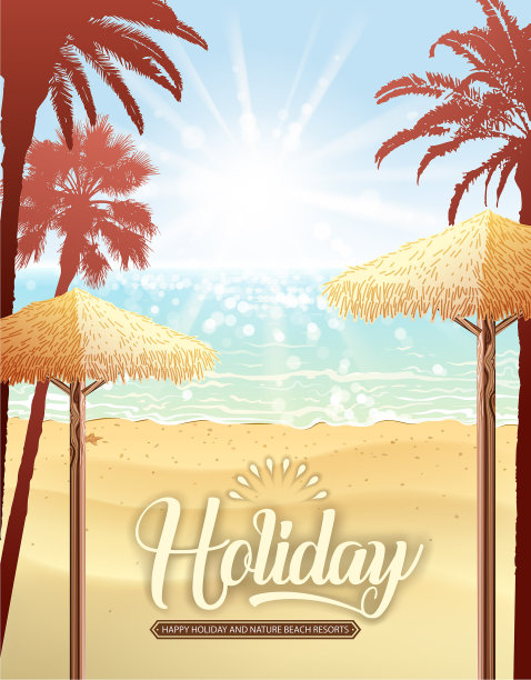 海滩上标志图片下载