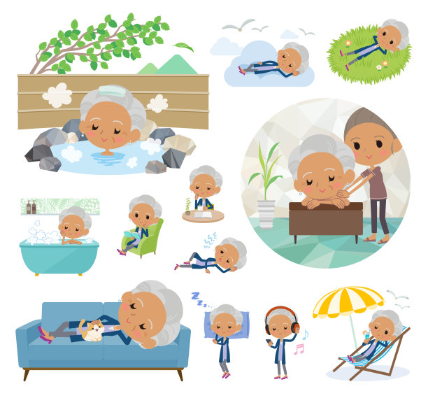 海军蓝开襟羊毛衫老妇黑人放松图片下载