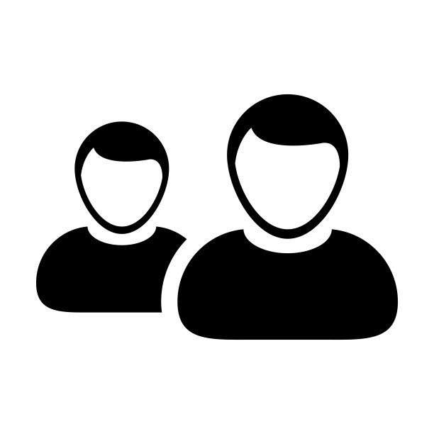 社交网络图标向量男性群体符号化身为企业管理团队中的平色象形文字图片下载