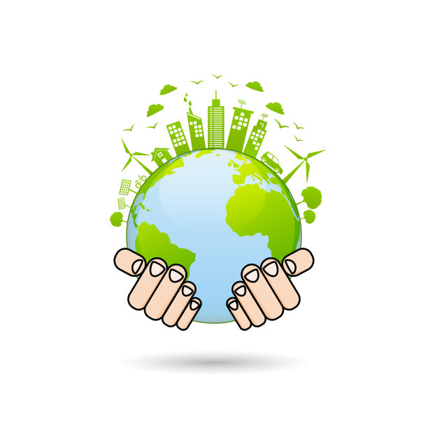 生态理念与地球绿色城市、世界环境与可持续发展理念图片下载