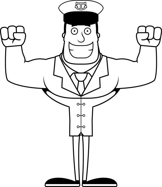 卡通微笑船长图片下载