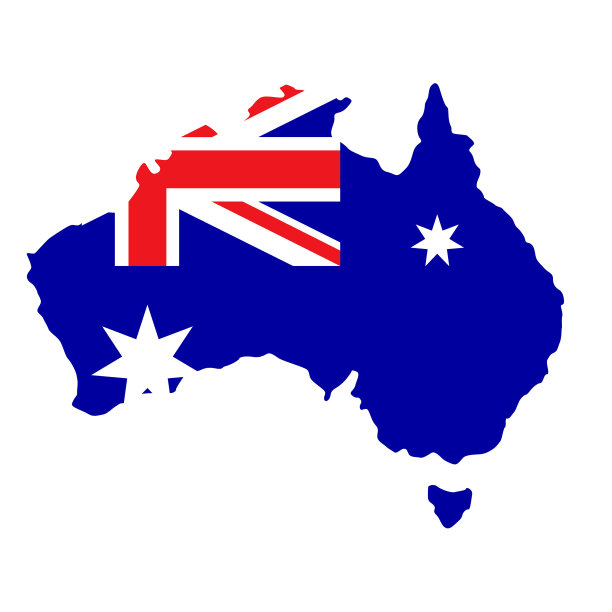 澳大利亚国旗地图图片下载