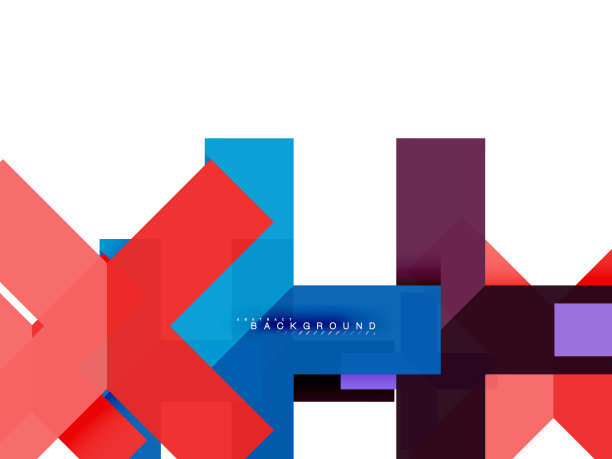 多色抽象几何形状，几何背景的网页横幅图片下载