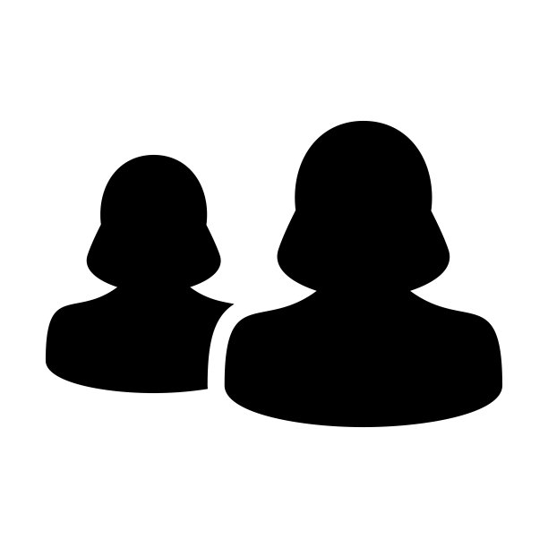 团队图标矢量女性群体的人的符号化身为企业管理团队在平色字形象形图图片下载