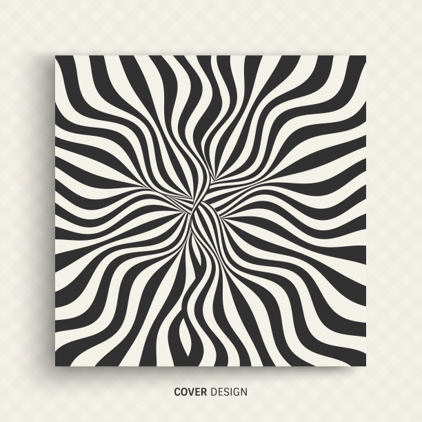 带有光学错觉的图案。黑白背景。抽象的矢量图。图片下载