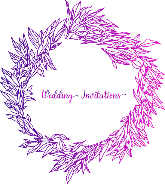 优雅可爱的插图。婚礼框架的绿色和树枝。图形绘制花卉图案。纺织面料。金漆。纺织及工业用印刷。还有一个美丽浪漫的花枝相框。矢量图图片下载