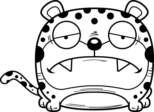 卡通悲伤豹图片下载