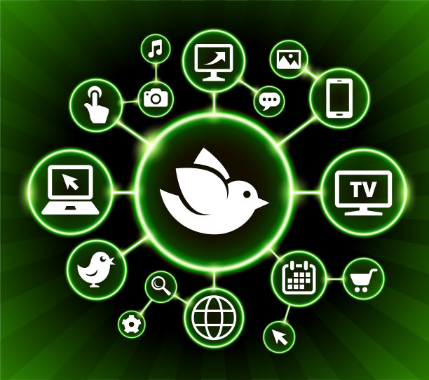 鸟互联网通信技术暗按钮背景图片下载