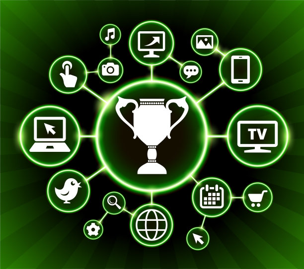 奖杯互联网通信技术暗按钮背景图片下载