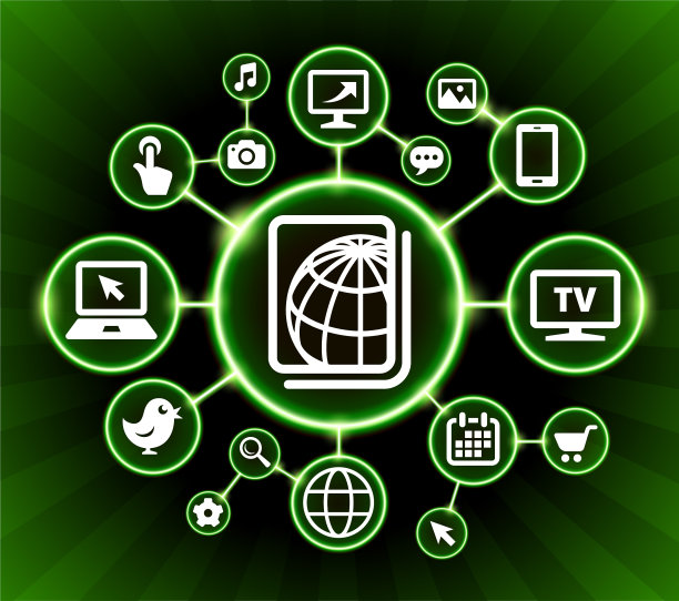 全球互联网通信技术暗按钮背景图片下载