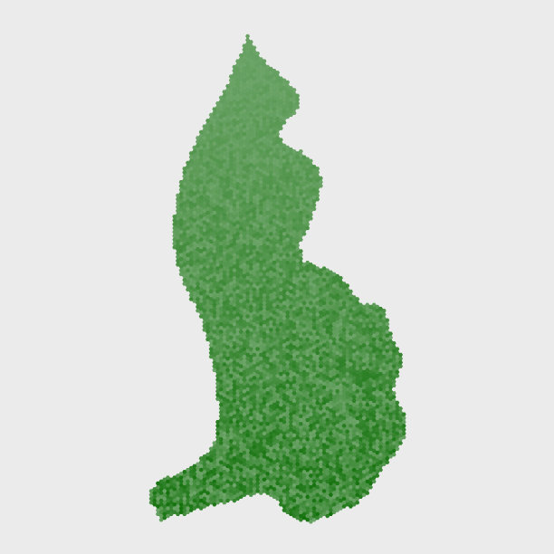列支敦士登国家地图绿色六边形图案图片下载