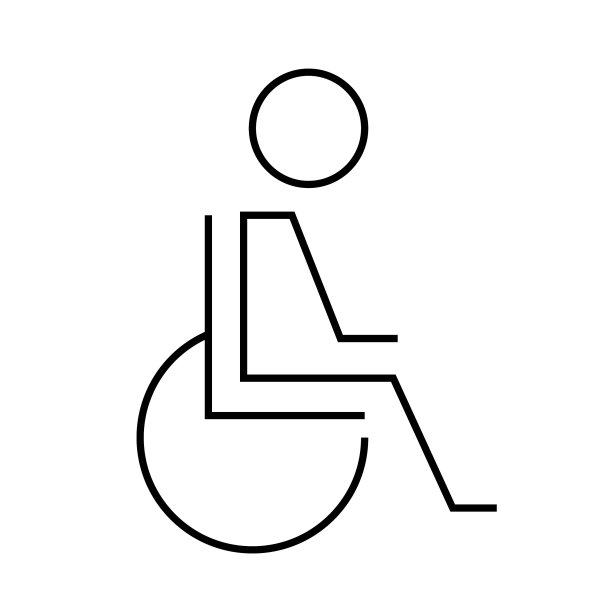 轮椅障碍迹象图片下载